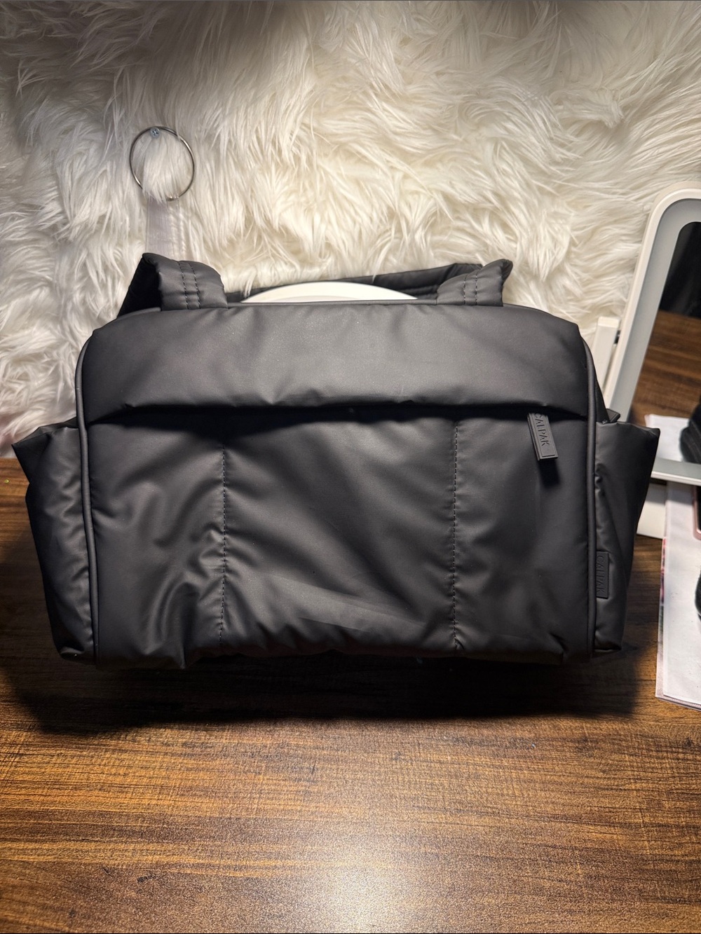 Calpak Black Puffer-Style Shoulder Bag